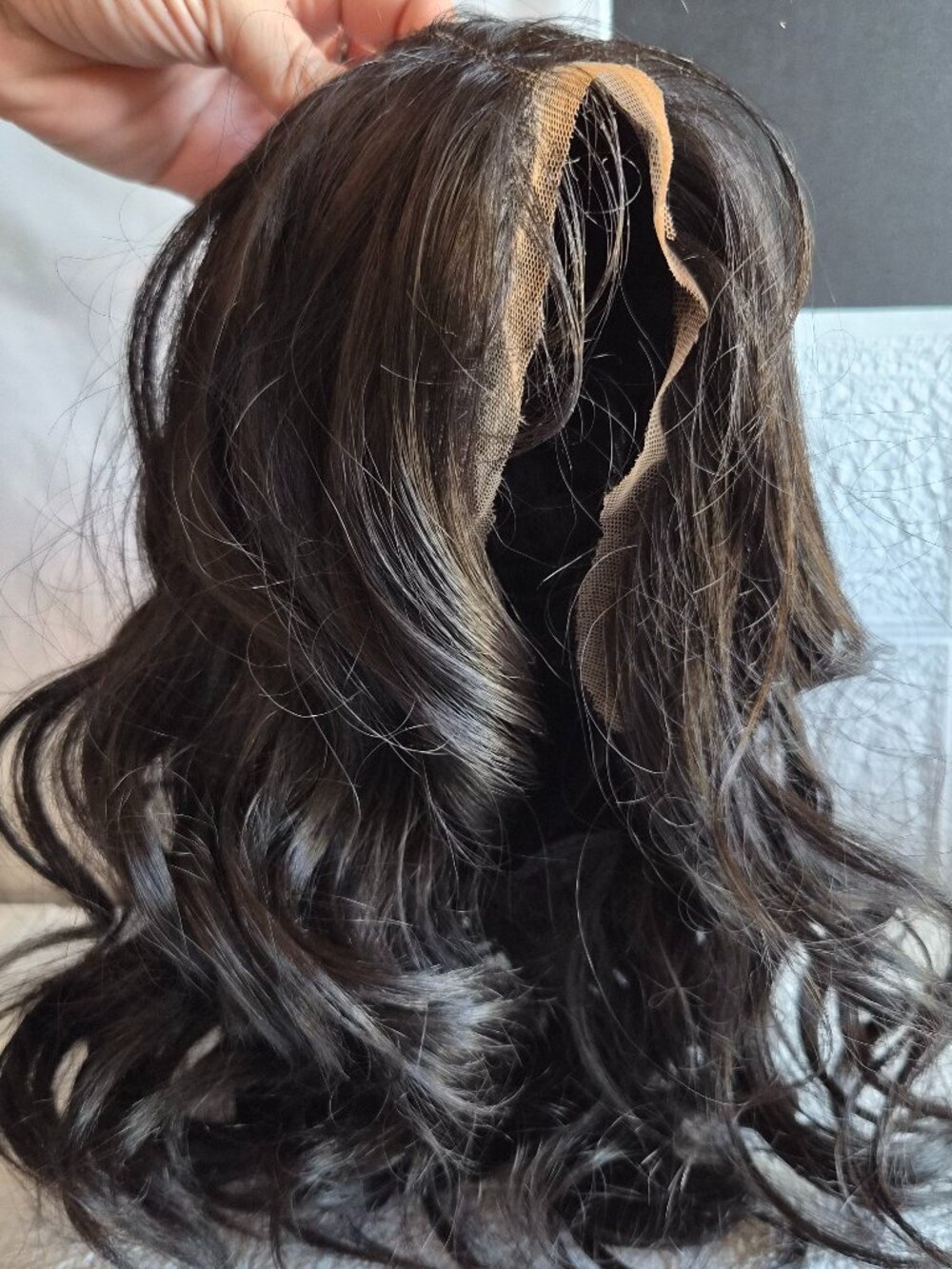 Bobbi Boss MLF541 Dara HD Deep Lace Front Wig  short wavy bob style dark Brown